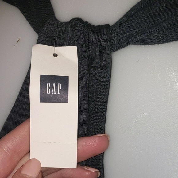 Gap Gray Sleeveless Dress Vneck Silver Accents NWT Small - Picture 5 of 5